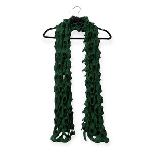 Elegant Green Knit Scarf